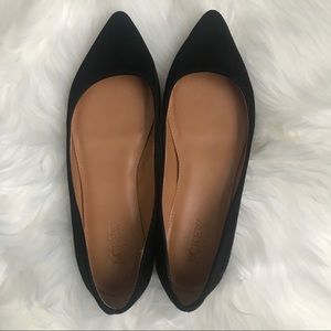 Black Jcrew Amelia flats almond toe